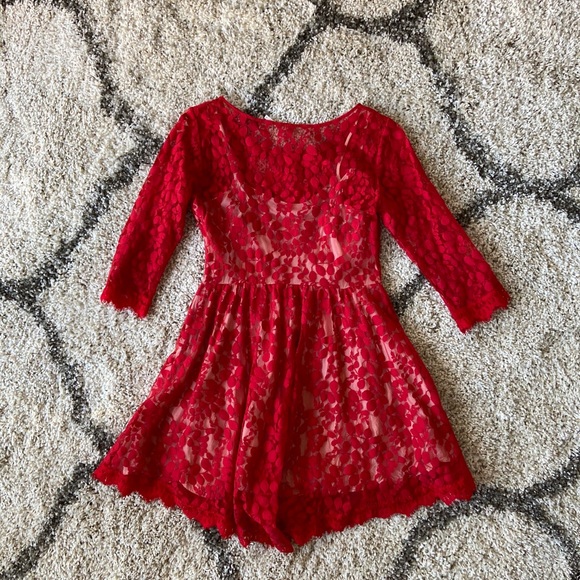 Free People Lace Dress with Sleeves - Picture 3 of 4